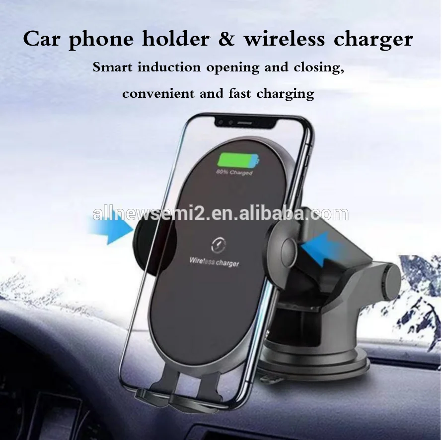 Direct wholesale automatic induction smart tightening air outlet 360 degree rotating mobile phone holder fast wireless charger