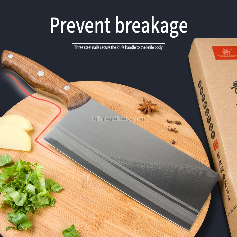 12" Carbon Steel Chinese Cleaver Knife Vegetable Chopper Chef Slicer