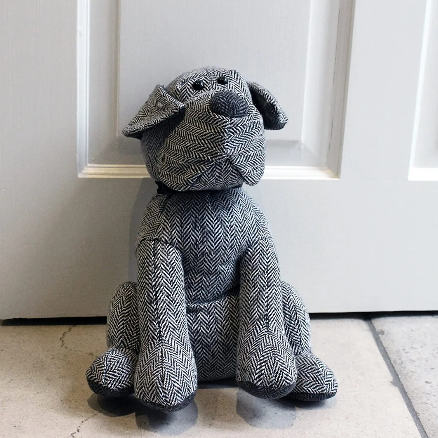 Grey Color Herringbone Dog Doorstop With Heavyweight Sand Filling Buy