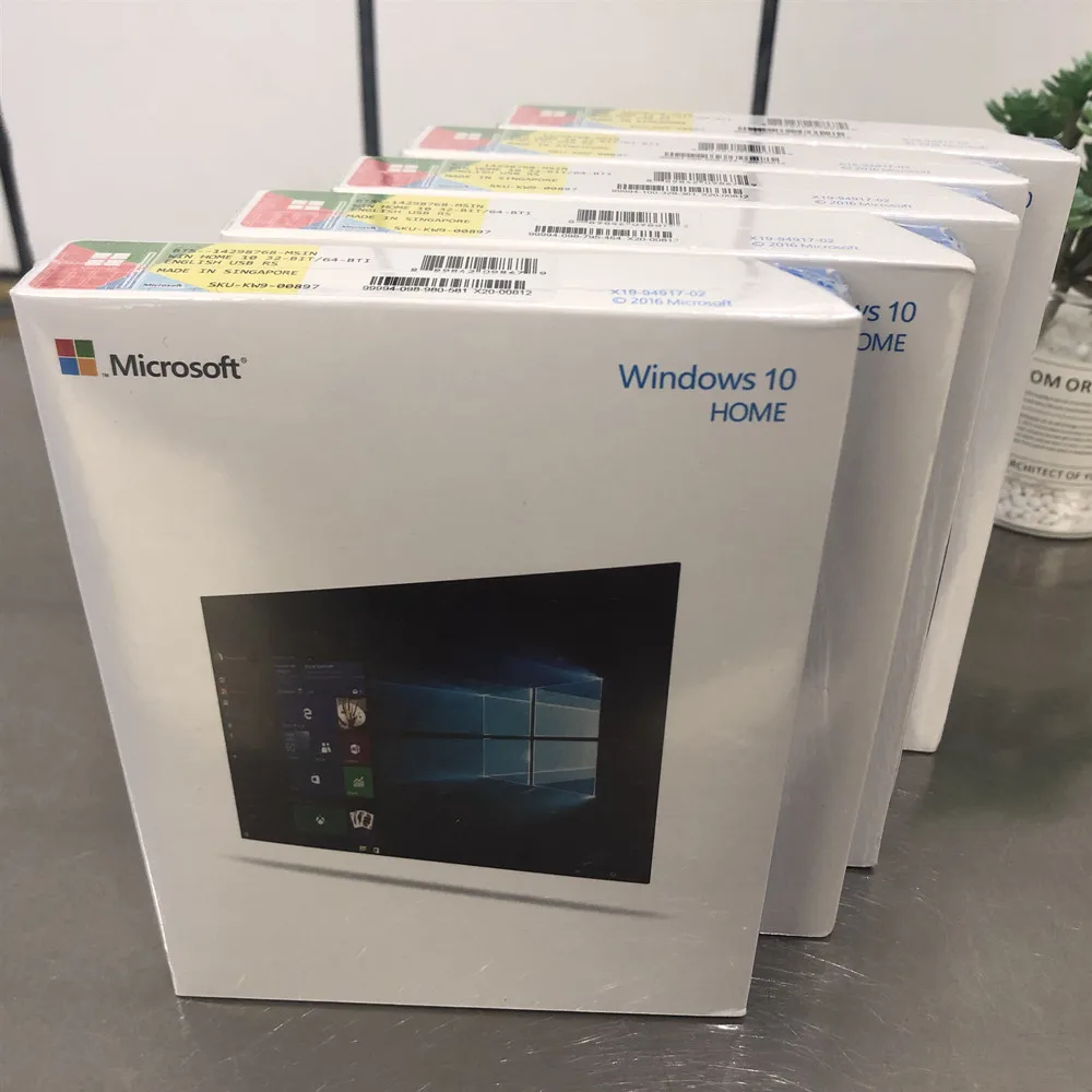 Microsoft Windows 10 εγκιβωτισμένος λιανικός κλειδί αγγλικός πολυγλωσσικός εγχώριων τριανταδυάμπιτος/εξηντατετράμπιτος προϊόντων