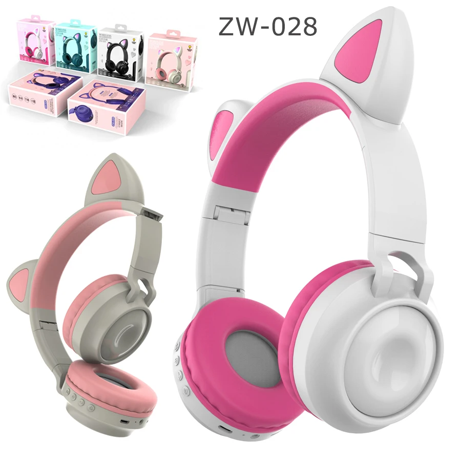 

Innoliance ZW 028 Cat Ear Bt Wireless Led light Audifonos Auricular Orejas de Gato Cute Headphone Headset for Bt