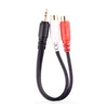 1.5M Optical Car Audio Video Av Adapter Splitter stereo 3.5Mm 2.5Mm Jack To 2 Rca 2Rca Cable