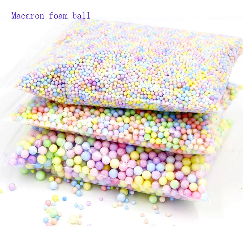 
Macaron color foam ball DIY making foam polystyrene foam beads slime kit 