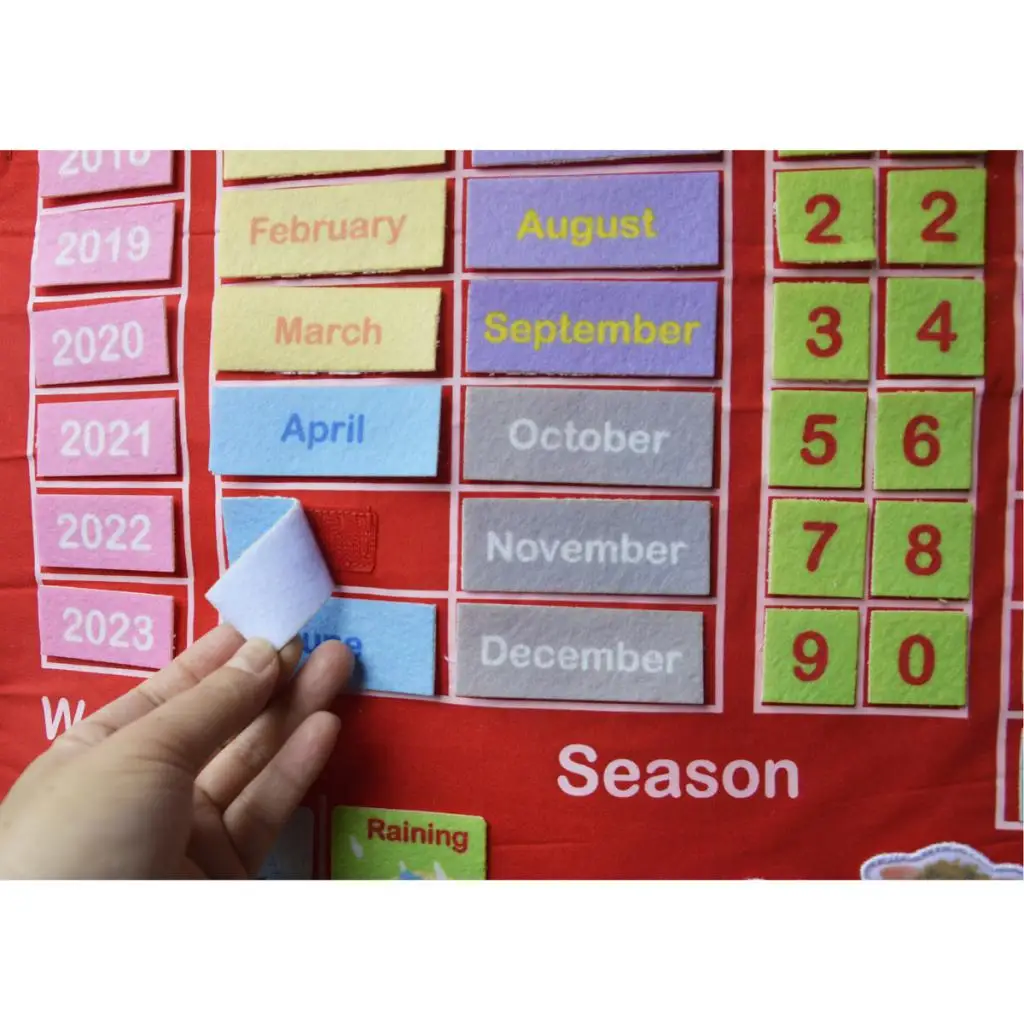 MY CALENDAR FABRIC LEARNING CHART CRAFTS FOR KIDS 