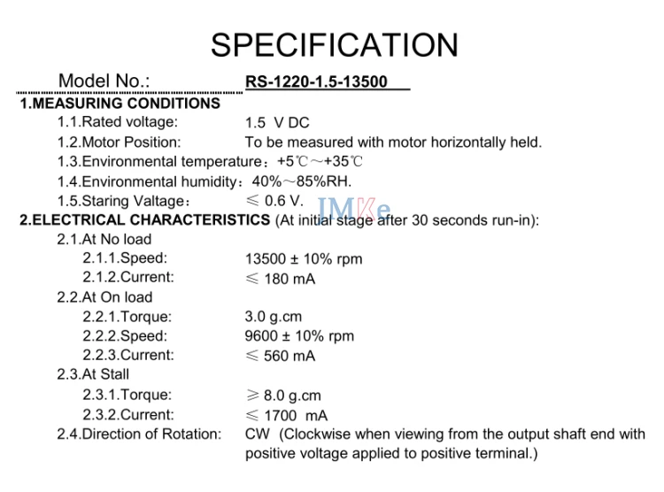 Jmke Dc 1.5v Gear Motor High Speed Mini Motor 1220 Dc Motor For
