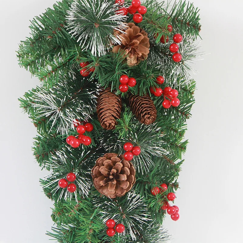 70 Cm Christmas Decoration Wreath Hanging Tree Horns Upside Down