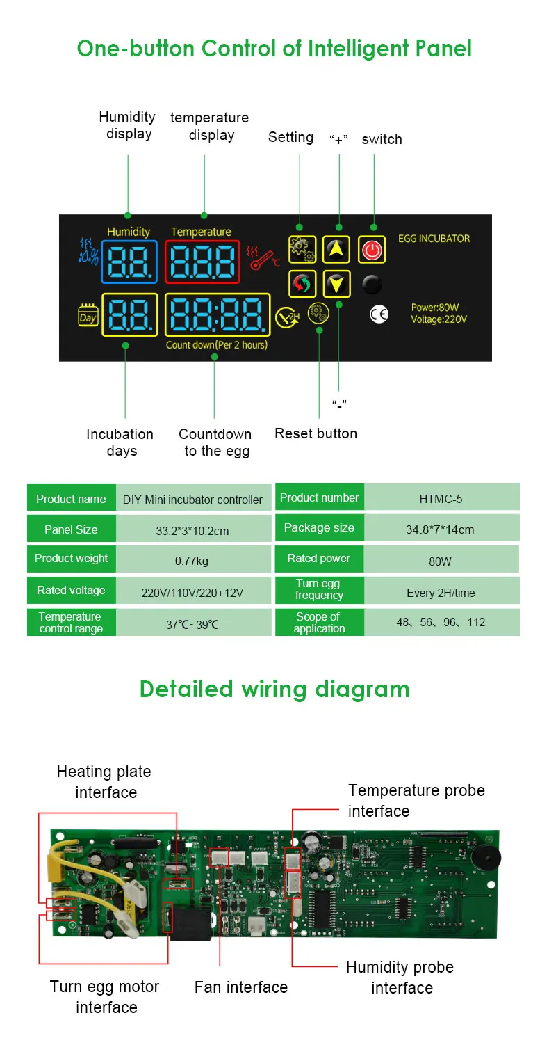 Htmc5 Diy Mini Incubator Set Heating System Egg Incubator Spare Parts
