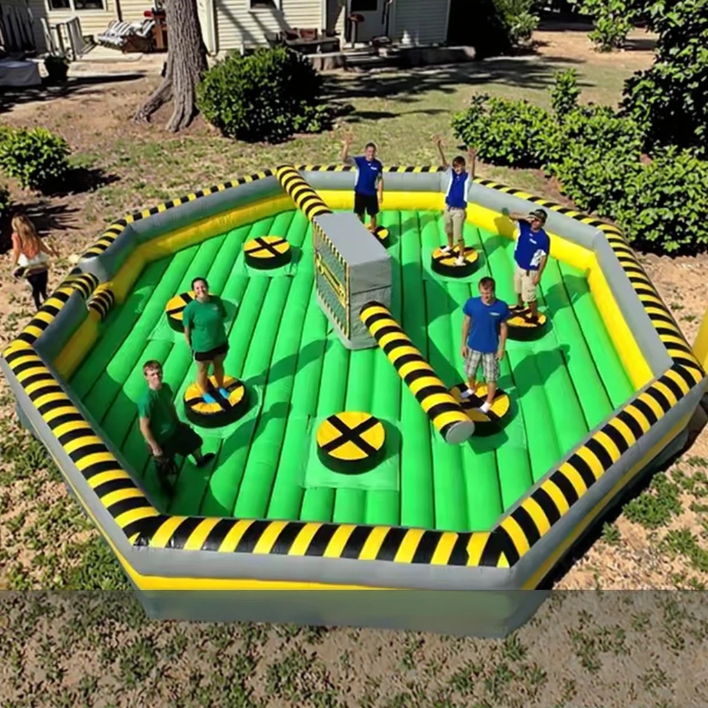 China Factory Wholesale Toxic Meltdown Inflatable Jumping Wipeout