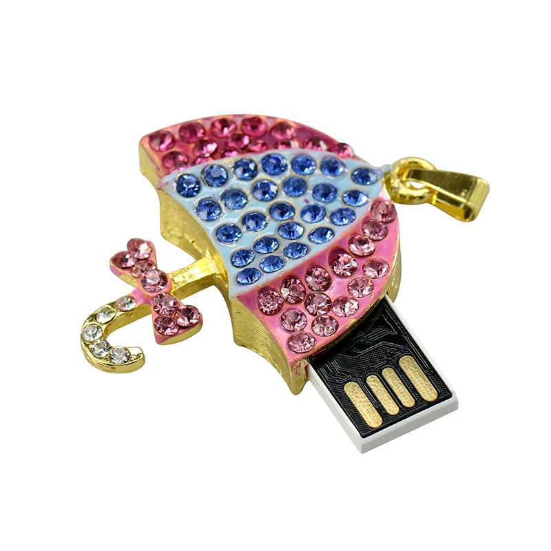 Umbrella USB Flash Drive 1TB 128 64 32 8 4 16 gb Pendrive Necklace New Pen drive Memory Stick 32GB U Disk Mini Gift - ANKUX.COM