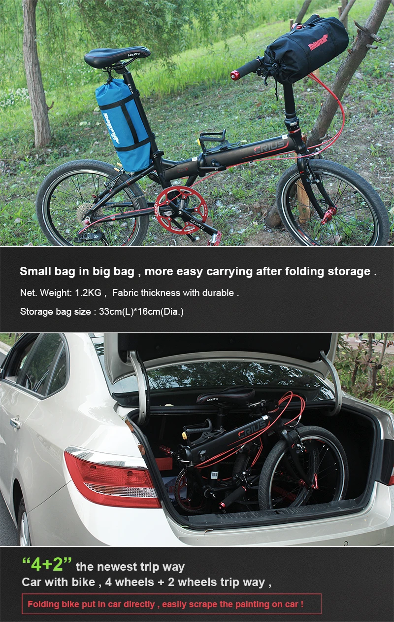 Rhinowalk Oem 20 Inch Folding Bike Carrying Bag Ebike Cycling Transport