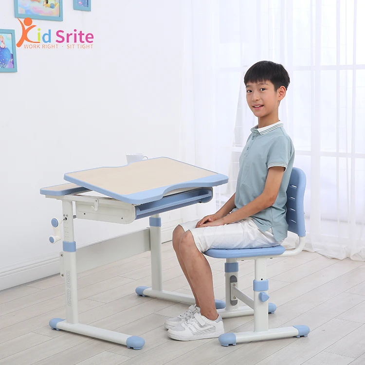 China Supplier Study Table For Girls Children Adjustable Height Desk