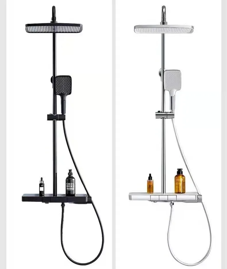 Modern Luxury Hotel Rainwater Shower System Intelligent Digital Display