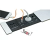 Yuson Sliding Desktop multimedia Socket in Meeting Head Desk with rj45 USB / One side Sliding conference Tabletop power Socket