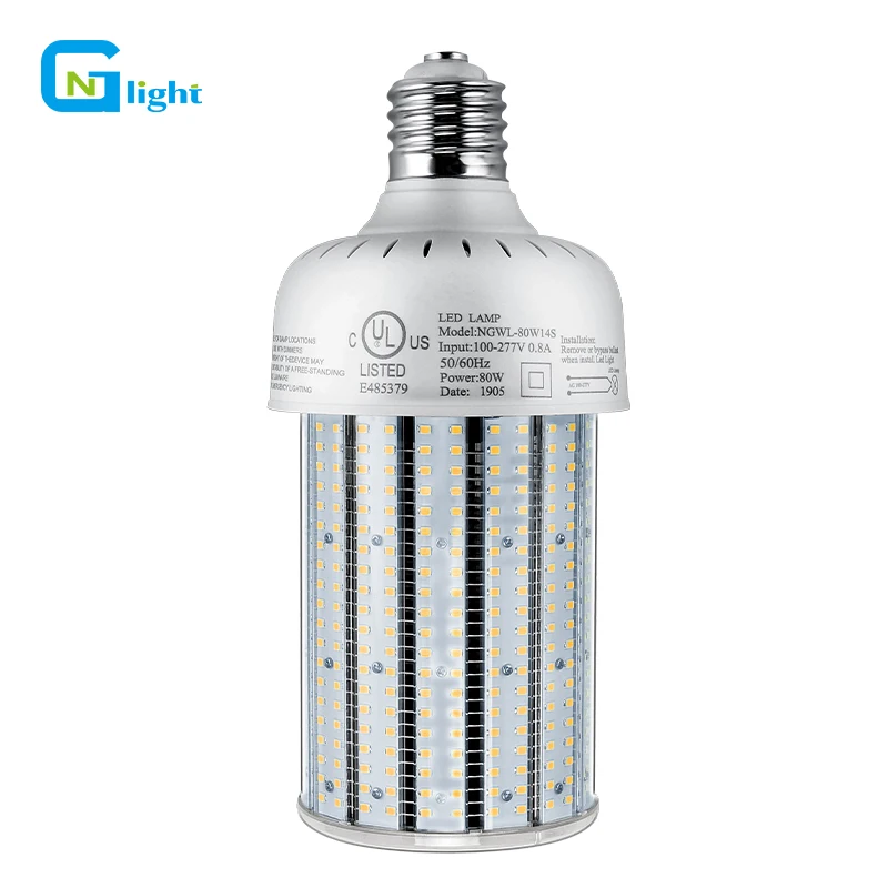 UL DLC E26 Medium Base 250W MH/HPS/HID replacement Office 80W LED Corn cob Light Bulb