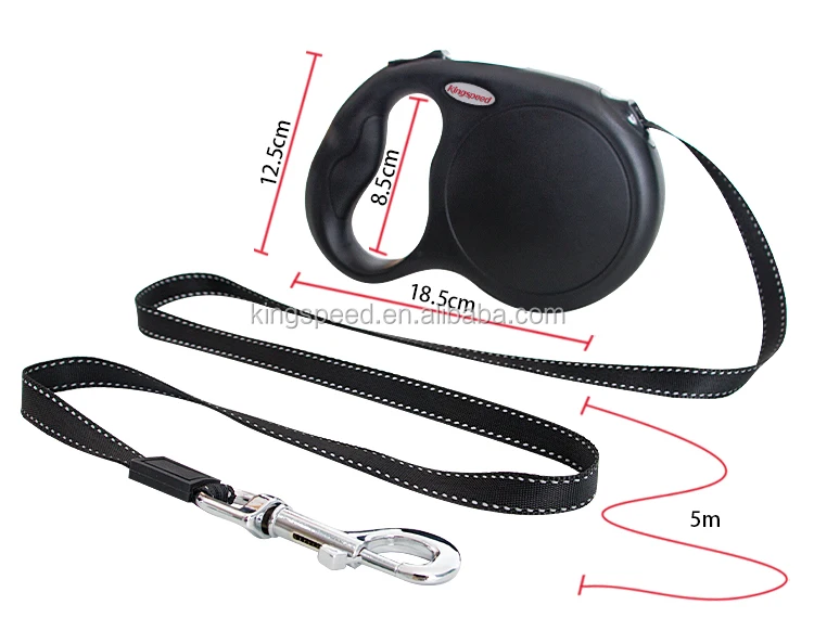 Comfortable Heavy Duty Reflective 5M automatic retractable dog leash 16ft Retractable Pet Leash