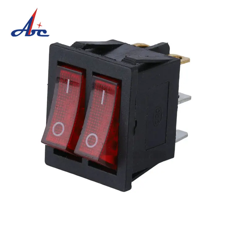 Lot De 5 Interrupteurs Bascule Mini Bateau Rouge 2 Broches - Uxcell, 250V/3A AC - Neuf Pour Bricolage électronique