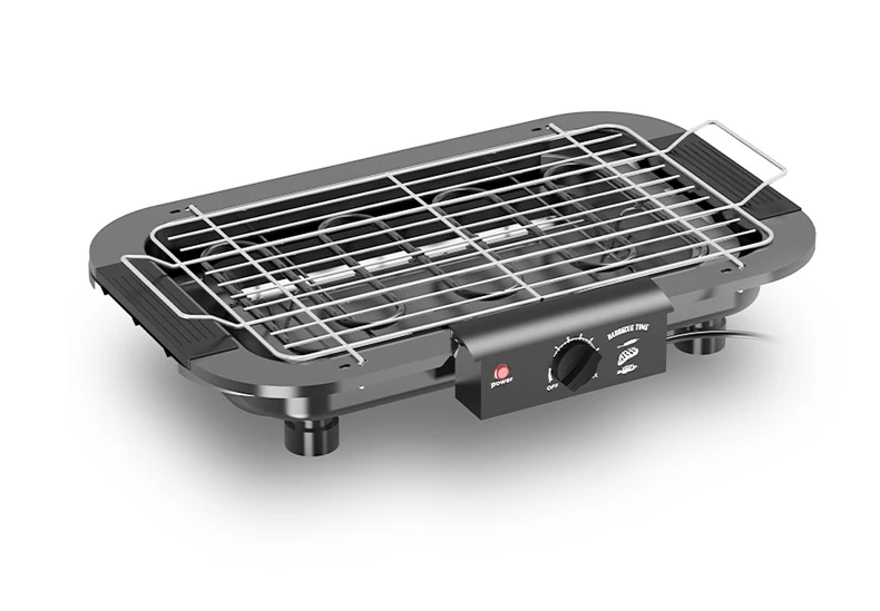 230v Stainless Steel Electric Bbq Grill Black Barbecue Oven Au Plug