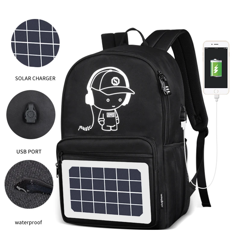 backpack with solar panel charger