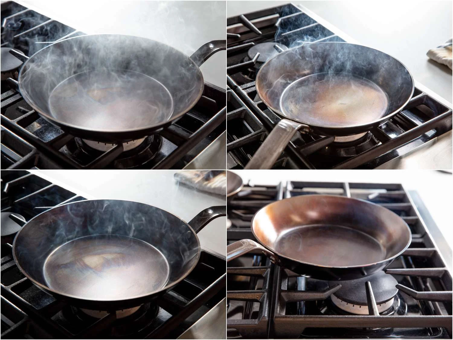 Pre-seasoned Carbon Steel Skillet Black Steel Chef Frying Pan For Hotel Restaurant