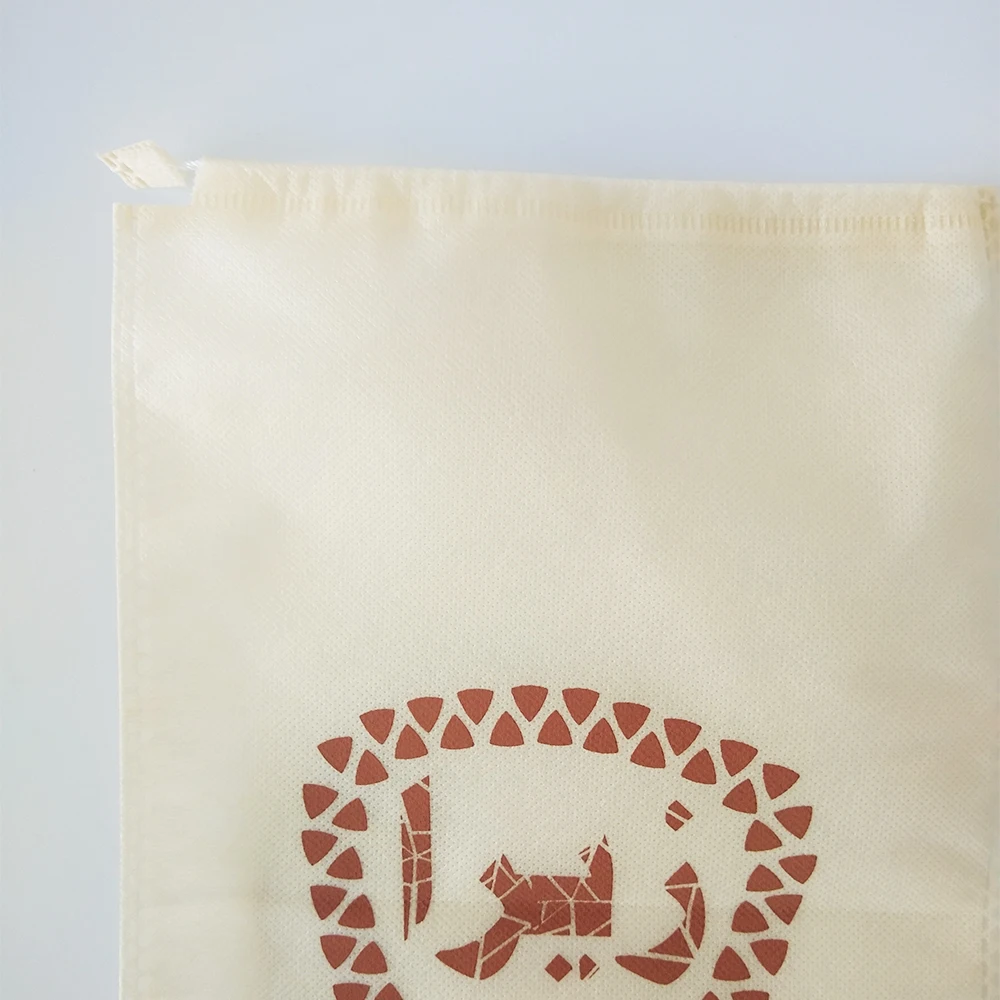 Eco Custom Logo Printed Reusable Non Woven Fabric Packaging Drawstring Shoe Dust Bags