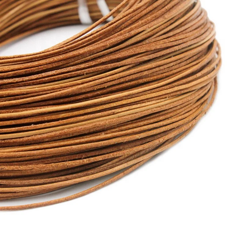 Crafts Round Cowhide Genuine Leather Natural Rawhide Rope String Cord