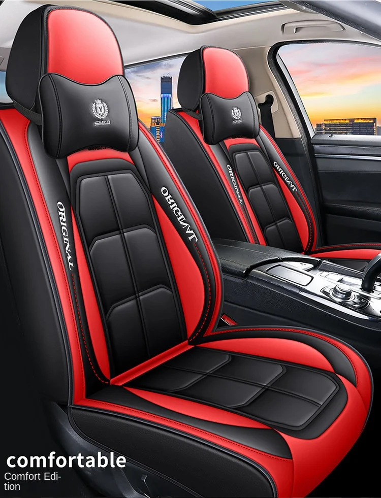 All-Car Five-Seat Leather Cover Fully Encircled Four Seasons Universal Wear-Resistant Dirt-Resistant Breathable Car Seat Cushion factory