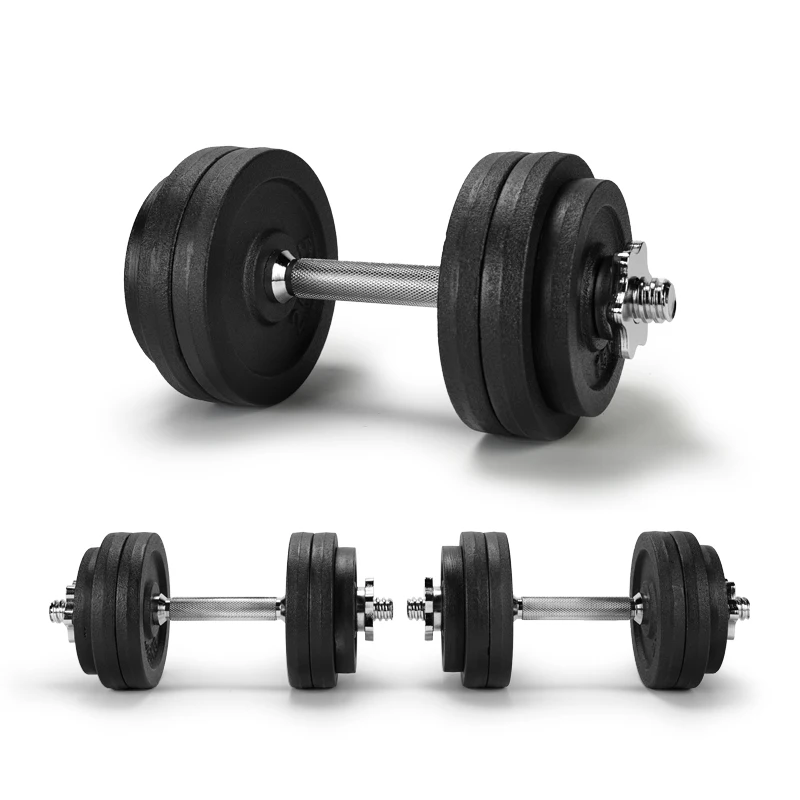 Black Painting Adjustable Dumbbells 30kg Set Gym Equipment Dumbbell Set