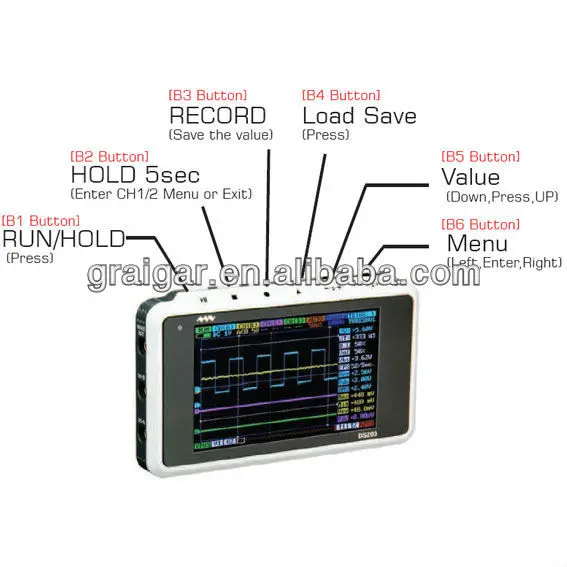 DSO203 Nano Mini DSO Pocket Size Digital Oscilloscope DS203, View ...