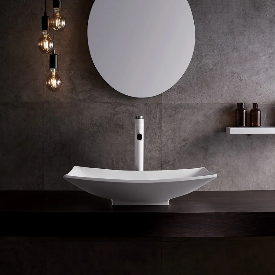 Unique products market countertop wall washbasin ceramic countertop art basin for bathroom