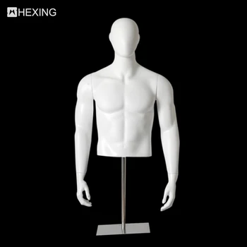 Showcase Decoration White Male Torso Half Body Mannequin Buy