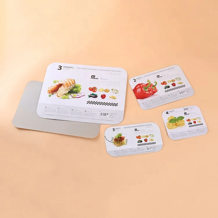 China supplier disposable aluminum foil food container paper lid