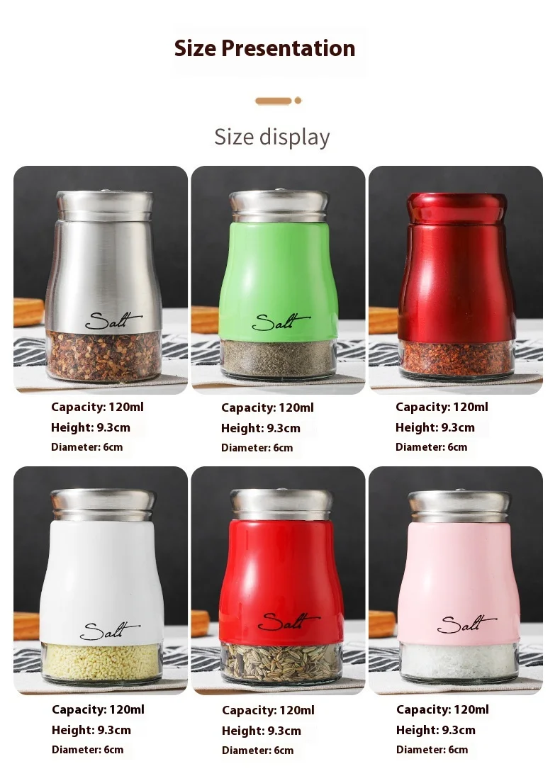 product 4oz glass spice jars set 120ml seasoning bottle storage bottles  jars supplier-5