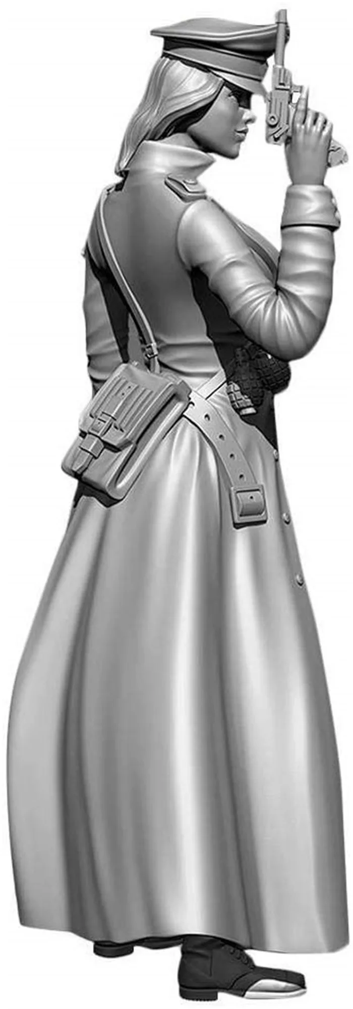 Polyresin/resin Model Kit Figures 75 Mm Female Officer Unpainted Figure