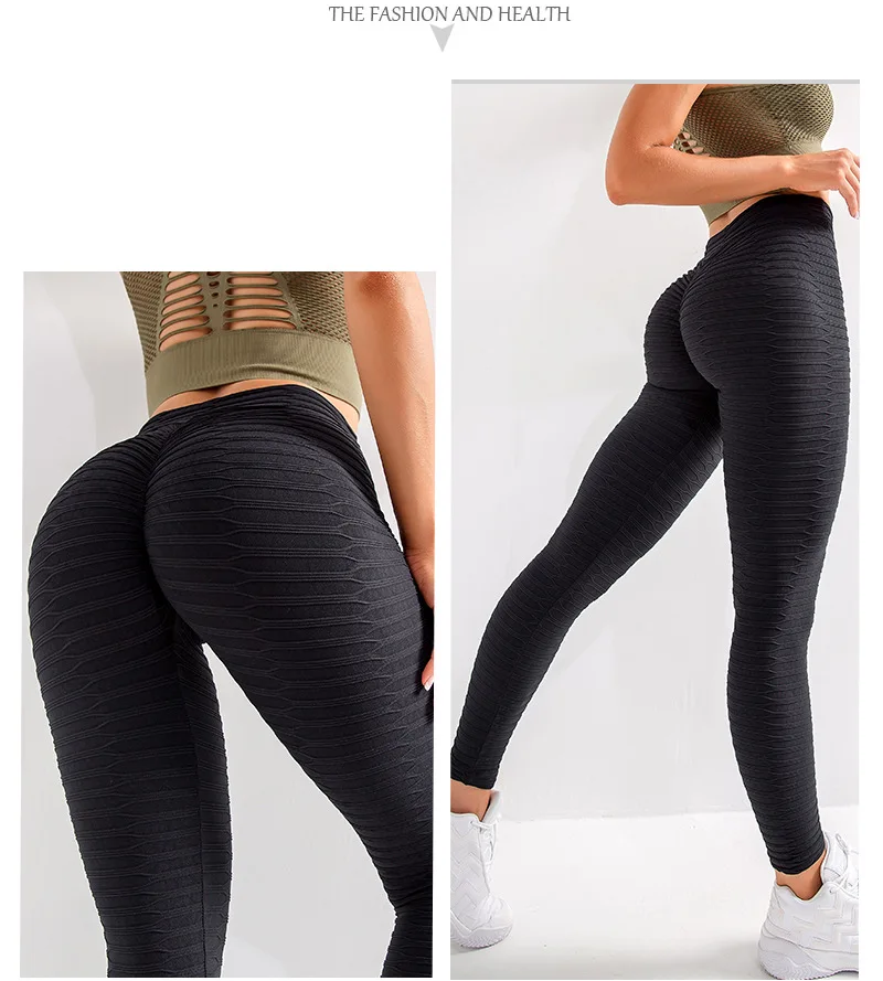 Evappe Women Gym Compression Leggings Fitness Dry Ruched High Waist