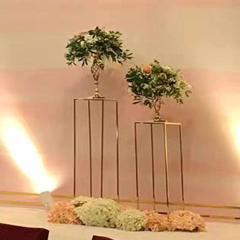 New Wedding Decoration Centerpieces Tall Gold Metal Iron Flower Stand