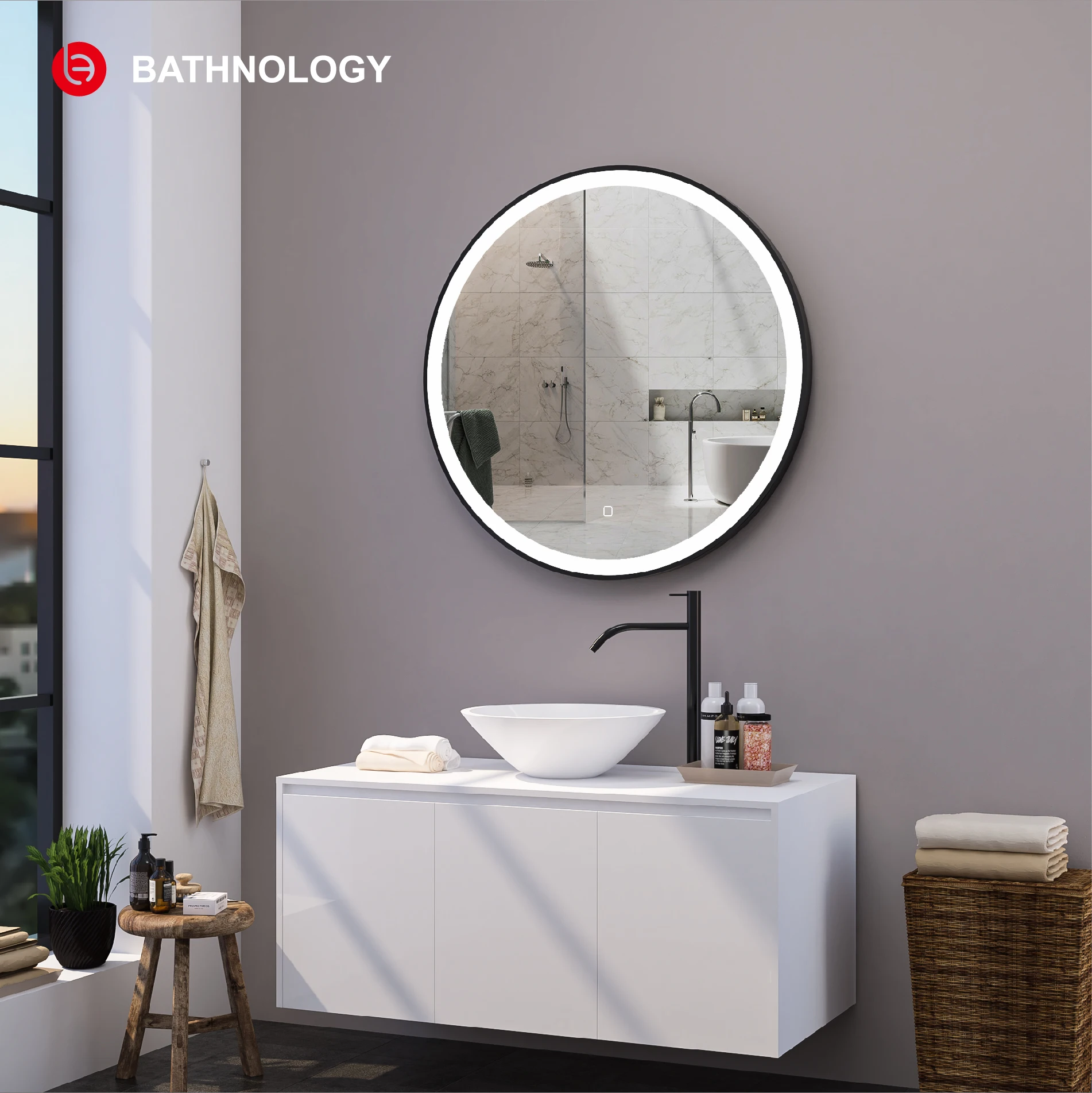 Hot Sale MFA0808 Waterproof Bathroom Wall Mirror Led Smart Tv Vanity Mirror For Hotel Bathroom Mirror