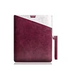 Soft wool felt & leather large capacity with pen holder pouch bag for ipad 10.2