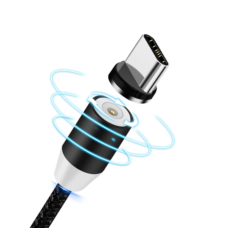 
Hot Sale 3 in 1 Magnetically absorption tip quick charger micro/c/8pin fast charging magnet usb cable magnetic charging cab 