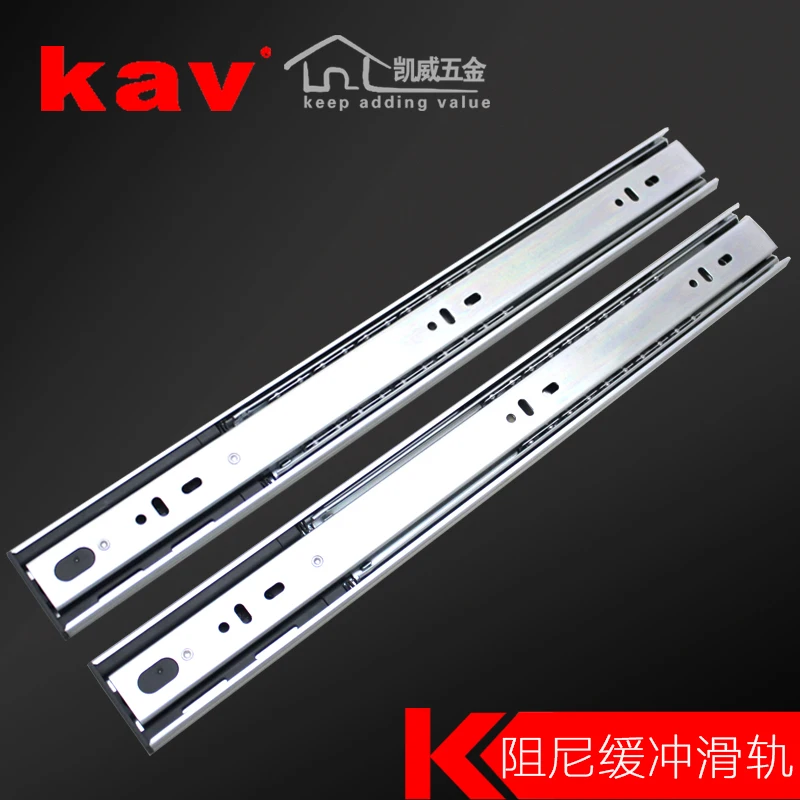 full extension ball bearing drawer slide  soft close telescopic channel (L45315H)