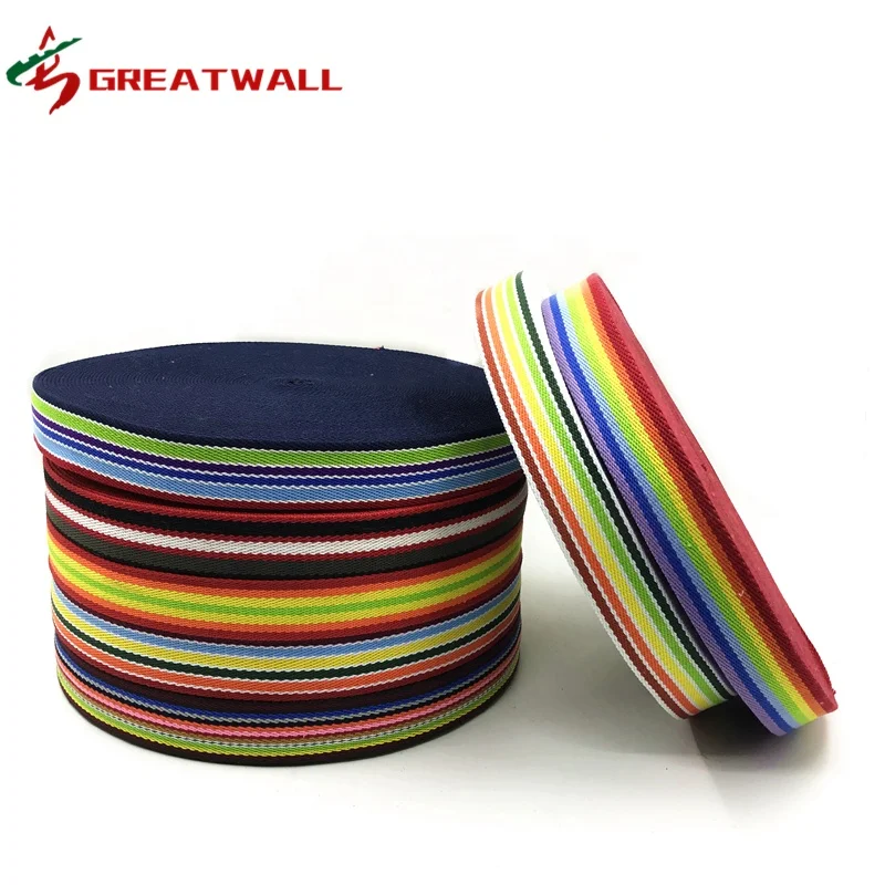 China Factory Supply Customized Webbing Tape Roll Woven Polyester Cotton Nylon Jacquard Webbing Strap nylon webbing strap