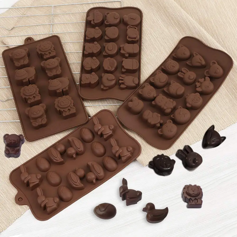 Moules à Chocolat en Silicone 6PCS pour Chocolats Moules à Barres