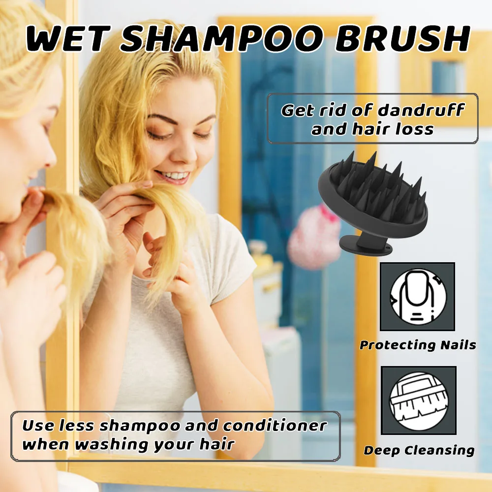 Youngs Silicone Hotsale Portable Shower Massage Rubber Wash Baby Comb