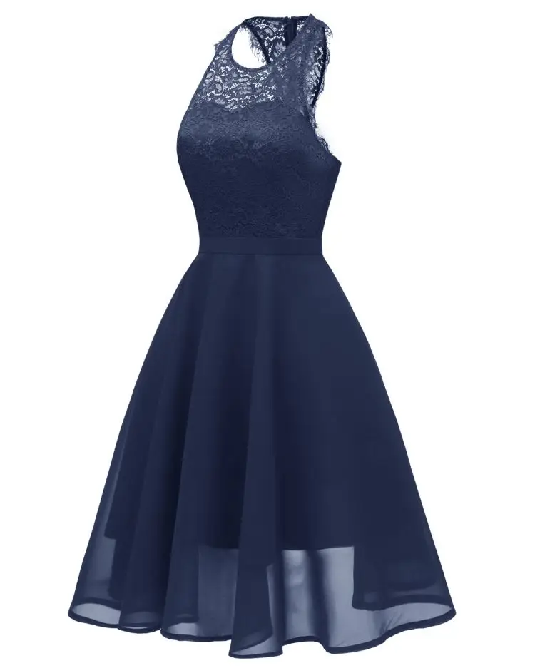 2019 Dropship Clothes Lace Upper Scoop Skater Dress Mother Of The Bride Dress