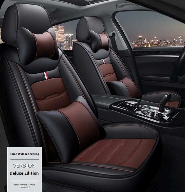 Leather Car Seat Cover Four Seasons Universal Wash-Free Cushion Easy-to-Care Seat Accessory details