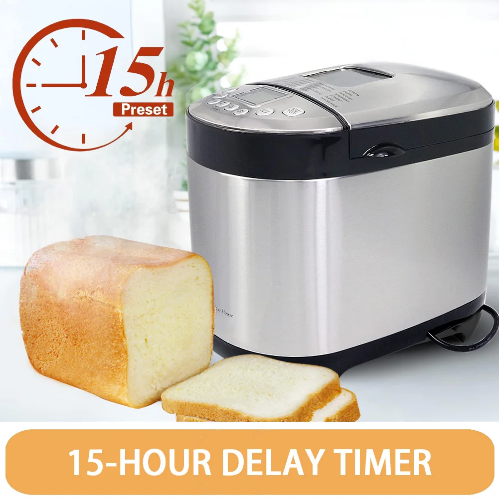 24-in-1 Fully Automatic Small Household Bread Machine for Kitchen ...