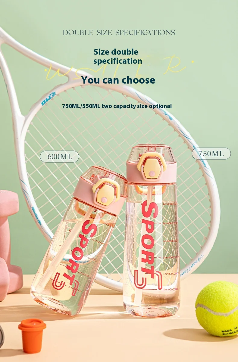 High Color Value Portable Large Capacity Direct Drinking Sports Water Bottle Female Students Children Friendly for Tours Sports