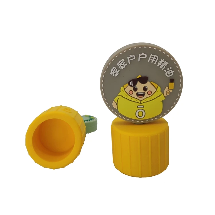 定制批发logo可爱卡通硅橡胶瓶盖