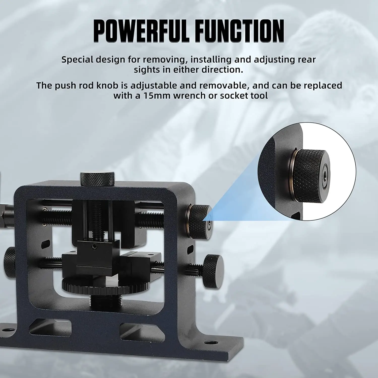 Gun Sight Pusher Upgraded Dovetailed Rear Sight Tool For Handguns With