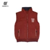 High quality wholesales print logo soft padded coats kids boys sleeveless vest high neck centre zip up Jackets