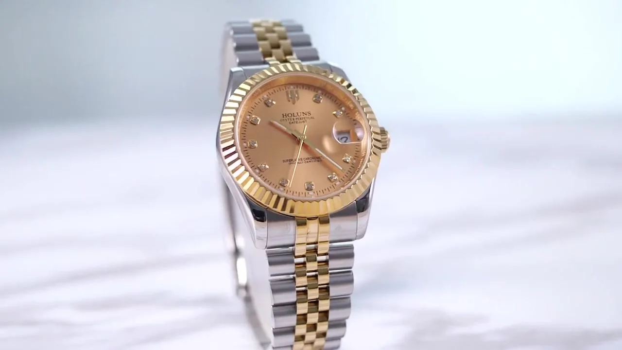 時計 HOLUNS OYSTER PERPETUAL DATEJUST Amazon.com: HOLUNS Mens Full Gold Watch Automatic Mechanical